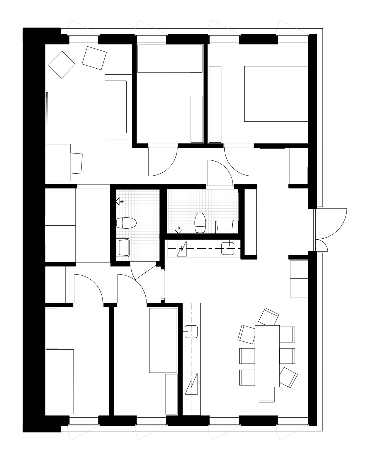 2D-layout av Testbädd KTH från TIP Architects